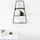 Truu Design Decorative Trapezoid Metal Wall Shelf, 18 x 11.5 inches, Black-6