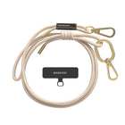 SwitchEasy MagEasy Strap Card with Detachable Neckstrap and Phone Lanyard - 6mm Strap - Beige-No need to compromise between form and function