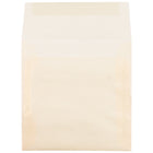 JAM Paper 5.5 x 5.5 Square Envelopes, Spring Ochre Ivory Translucent Vellum, 50 Pack (1591909I)-Blank interior for personalized message