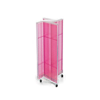 Azar Displays Pegboard Pinwheel Unit, 44" x 13.5", Pink (700443-PNK)-Pink plastic