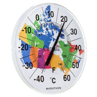Marathon Large 12" Indoor/Outdoor Thermometer, Map of Canada-Great for cottage life, home and backyard settings, schools and hospitals