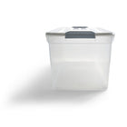 TRU RED 94.3 L Plastic Storage Tote with Locking Lid-Hinged locking lid doubles as a tray for added convenience