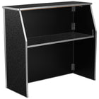 Flash Furniture 4' Black Marble Laminate Foldable Bar-Portable Bar