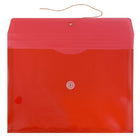 JAM Paper Plastic Envelopes with Button and String Tie Closure, Letter Booklet, 9.75 x 13, Red Poly, 12 Pack (218B1re)-Colour: red