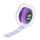 JAM PaperMD – Ruban lustré en organza, 0,88 po de largeur x 25 verges de longueur, violet, 2/paquet (807SHpu25g)-Idéal pour les emballages-cadeaux, les vêtements ou pour décorer ou attacher des bouteilles, des pots et des paniers-cadeaux