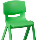 Flash Furniture – Table d’activités rectangulaire (23,63 x 47,25 po) en plastique, vert (YU06036RECTBLGN)-L'ensemble comprend une table rectangulaire et 6 chaises empilables