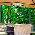ENER-G+ HEA-21522MI-B Outdoor Hanging Heater, Black-Uses standard 110V/60Hz outlet with 3 wattage levels of 750, 800 and 1500 watts. The"Red Hot" infrared bulb lasts approximately 5000 hours