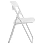 Flash Furniture – Chaise pliante en plastique robuste, Hercules Series, capacité de 880 lb, blanc, 6/paquet-Capacité de poids de 500 lb