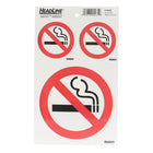 Headline Sign No Smoking Symbol Self-Stick Signs 3" and 6" Combo-Sign Message: "NO SMOKING"