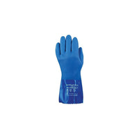 Marigold Industrial Glove, Flexible Pvc, Blue, 1", Size 8(M), 12 Pack (113908)-Size : Medium (8)