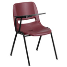 Flash Furniture Burgundy Ergonomic Shell Chair with Right Handed Flip-Up Tablet Arm-Compact Sized Desk