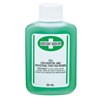 Safecross Green Soap Antiseptic Cleanser 50 Ml, 24 Pack (6127)-Type: Solution