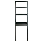 Winsome Bellamy Leaning Desk with 2 Shelves, Black (29323)-Contemporary slanted silhouette in a sleek Black finish