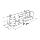 Azar Displays 6 Cup Display Tray For Pegboard/Slat Wall, 2 Pack (225590)-Dimensions: 2-3/4"H x 13-3/4"W tray, 2-1/4" diameter