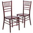 Flash Furniture HERCULES Series Wood Chiavari Chairs - Mahogany - 2 Pack-1100 lb. Static Weight Capacity