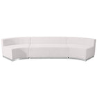 Flash Furniture HERCULES Alon Melrose LeatherSoft Reception Configuration - 3 Pieces - White-Contemporary Reception Set