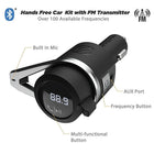 Scosche BTFREQ Premium Wireless Hands-Free Car Kit, Black-FM transmitter with digital display and audio jack to connect direct to vehicle auxiliary port using 3.5 cable (included)