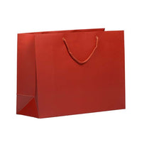 Jam Paper Matte Gift Bags with Rope Handles - 16" x 12" x 6" - Dark Red - 100 Pack-Color: Dark Red