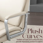 Elle Décor Lisette Ellegant Office Chair - 25-1/2" W x 29" D x 40-3/4"-44-1/2" H - Ivory-Dimensions: 25-1/2"W x 29"D x 40-3/4"- 44-1/2"H