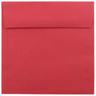 JAM Paper 6.5 x 6.5 Square Envelopes, Brite Hue Red Recycled, 50 Pack (2792283I)-Red recycled envelope