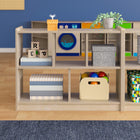 Flash Furniture Bright Beginnings Commercial Grade 5 Section Modular Wooden Classroom Open Storage Unit, Kid Friendly - Natural-Wipe Clean with a Damp Cloth