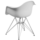 Flash Furniture Alonza Series Plastic Chair with Chrome Base - White-Polypropylene Molded Structure