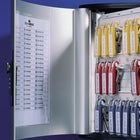 Durable Predrilled Brushed Aluminum Key Cabinet with Combination Lock - 36 Key - Silver-11-3/4"W x 4-5/8"D x 11"H