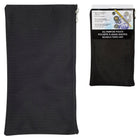 Merangue Nylon All-Purpose Zipper Pouch - Black-Ideal for carrying cash, cheques, coins and other valuable items
