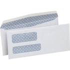 Staples Enveloppes blanches de sécurité avec fenêtre double n° 9, 3 7/8 po x 8 7/8 po, bte/500 - avec colle-Ouverture au bout ; rabat à bord bien gommé