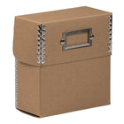JAM Paper CD Box, 5 x 5.5 x 2.5, Brown Kraft with Metal Edge, 3 Pack-Brown