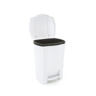 Mistral Step-On Garbage Can - 19 Litre - White-Easy to clean removeable liner. Space efficient design.