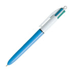 BIC 4-Color Ballpoint Pens Retractable – 1.0mm – 3 Pack-Choose your colour at the touch of a button, push-down buttons match ink colour