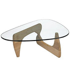 Nicer Furniture Noguchi Coffee Table - Natural Finish Base-Two interlocking solid wood base 