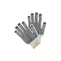 Zenith Safety White Poly/Cotton Both Sides Dotted Gloves, Large Size, 120 Pack-Bleached white poly/cotton seamless string knit provides a cool comfortable fit