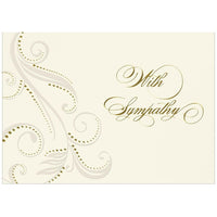 JAM Paper Blank Sympathy Card Set, Damask With Sympathy, 25/Pack (526BG775WB)-Sympathy Cards with Damask and Swirls theme