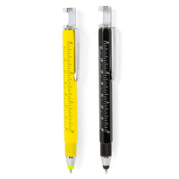Kikkerland - Stylo gadget 7 en 1-Caractéristiques 7 en 1: ouvre-bouteille, support de téléphone, règle, stylo à bille, stylet, mini-tête plate et tournevis Phillips
