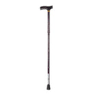 Drive Medical Lightweight Adjustable Folding Cane with T Handle, Black Floral-Black Floral, Aluminum