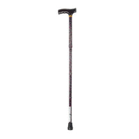 Drive Medical Lightweight Adjustable Folding Cane with T Handle, Black Floral-Black Floral, Aluminum