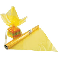 Hygloss Cello Wrap Roll, 12.5' x 20", Yellow, 6 Pack-Cellophane is a delightful way to make gifts shimmer and crafts projects shine