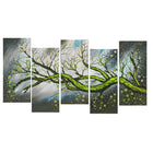 Design Art Large Blossoming Beauty Gallery-Wrapped Canvas Print, (PT1084-5P-GREEN)-Print