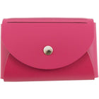 JAM Paper Leather Business Card Case, Round Flap, Orange-Business Card Case