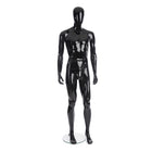 Can-Bramar PL Adult 2-in-1 Full Body and Headless Male Unbreakable Mannequin - 73"H - Glass Base -  Glossy Black-2 in 1 full body and headless mannequin