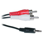 Electronic Master 3.5mm Stereo to Dual RCA Audio Cable, (EMHD121006)-Enables you to connect a computer sound card to an audio device that accepts RCA audio input