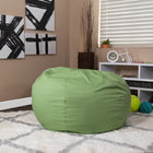 Flash Furniture Oversized Solid Green Bean Bag Chair-Cotton-Twill Upholstery