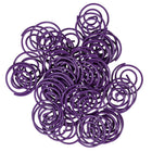 JAM Paper Circular Coloured Papercloops, Purple Round Paper Clips, 5 Packs of 50, 250 Total (2187137g)-Finish: Smooth