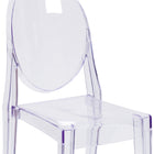 Flash Furniture Ghost Side Chair - Transparent Crystal-Protective Rubber Floor Glides