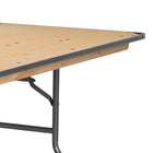 Flash Furniture 30" x 96" Rectangular HEAVY DUTY Birchwood Folding Banquet Table with METAL Edges & Protective Corner Guards-Seats up to 10 Adults