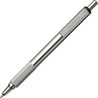 Zebra F-701 Stainless Steel Ballpoint Pens Retractable - 0.7mm - Black-Features a stylish stainless steel barrel