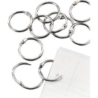 Staples 1" Loose Leaf Rings - Silver - 16 Pack-Use for keys, swatches, loose leaf sheets, memos and invoices