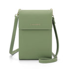 Champs RFID Blocking Smartphone Sling Bag - Green-2 gusset pockets